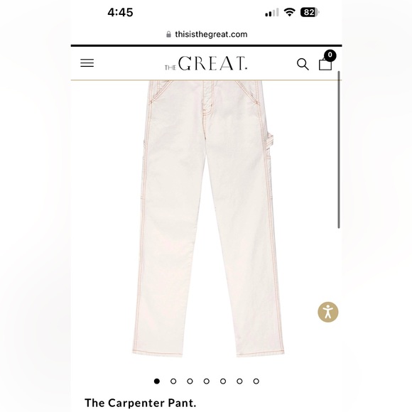 THE GREAT Carpenter Pant- Natural - Picture 3 of 8